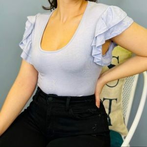 White Birch Bodysuit  2XL NEW Light Blue. Snaps at crotch. Rayon Spandex.